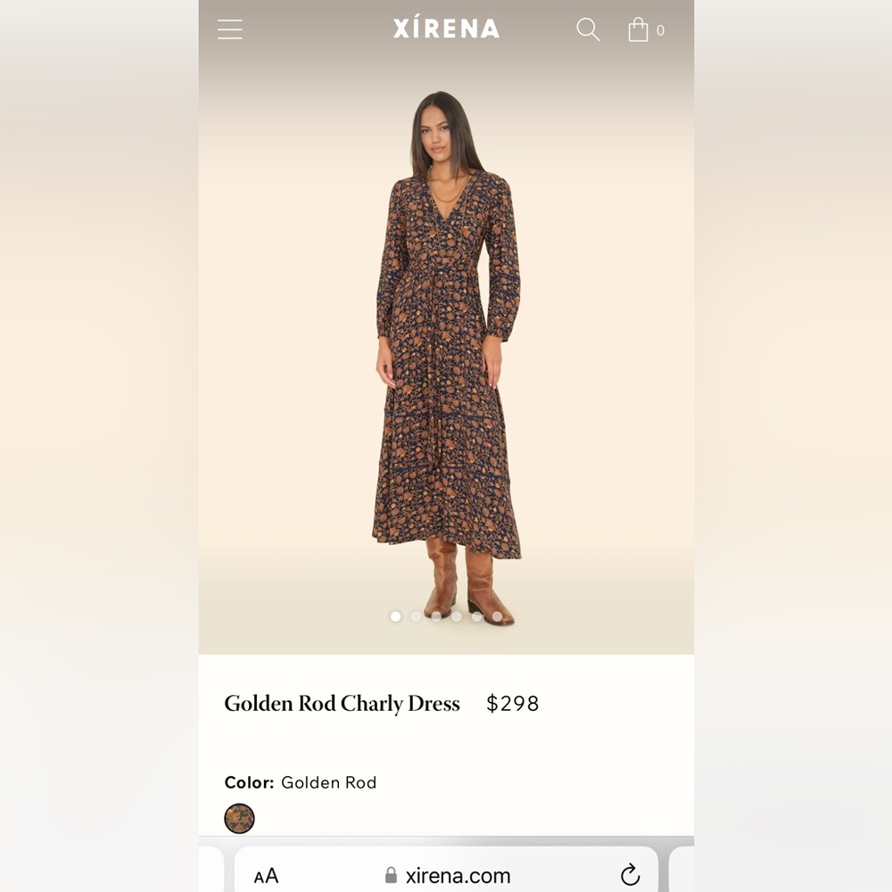 Country Floral Long Sleeve Dress